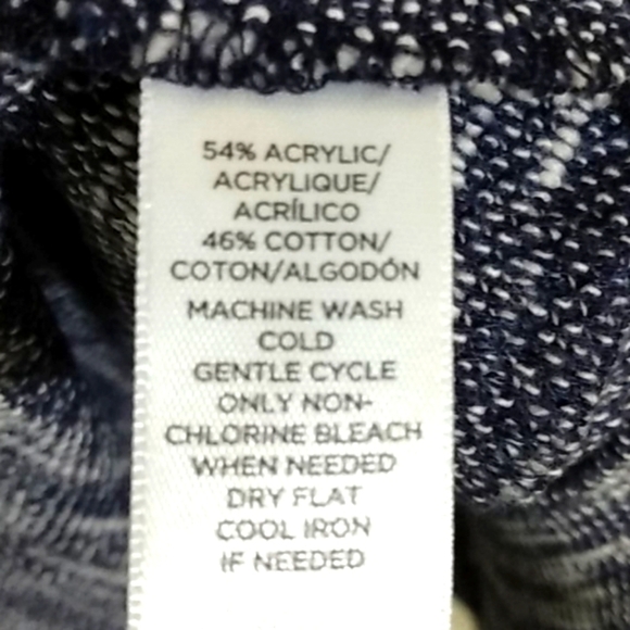 LOU & GRAY NWT NAVY BLUE & WHITE MARLED BLEND TUNIC SWEATER DRESS SIZE XS - Picture 9 of 11